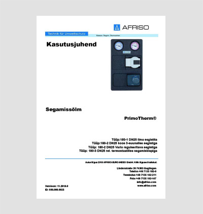 AFRISO segamissõlm PrimoTherm