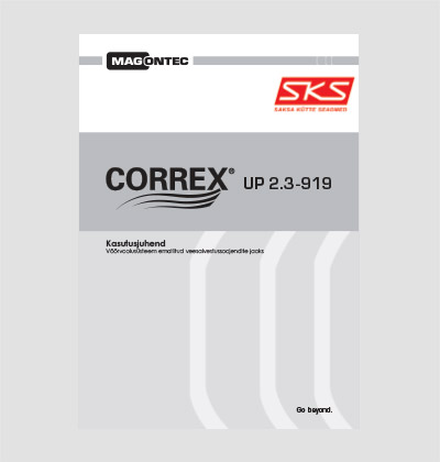 Correx UP 2.3-919 paigaldusjuhend emailleeritud mahutile