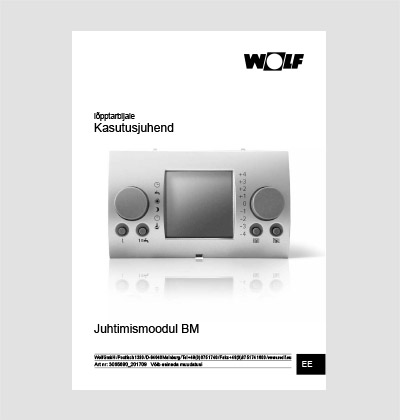 WOLF juhtimismoodul BM kasutusjuhend