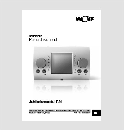 WOLF juhtimismoodul BM paigaldusjuhend