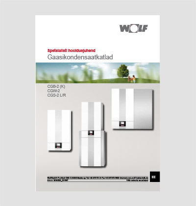 WOLF CGB-2 (K) / CGW-2 / CGS-2 L/R gaasikondensaatkatel hooldusjuhend