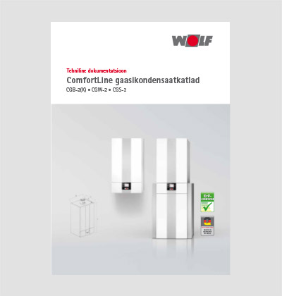 WOLF CGB-2(K) / CGW-2 / CGS-2 gaasikondensaatkatel tehniline dokumentatsioon