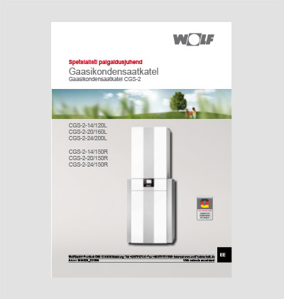 WOLF CGS-2 gaasikondensaatkatel paigaldusjuhend