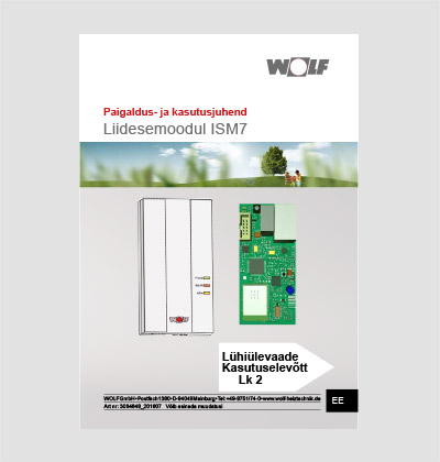 WOLF liidesemoodul ISM7 paigaldus- ja kasutusjuhend