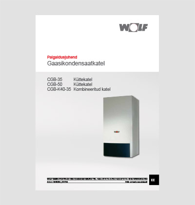 WOLF CGB (35 + 50 kW) gaasikondensaatkatel paigaldusjuhend