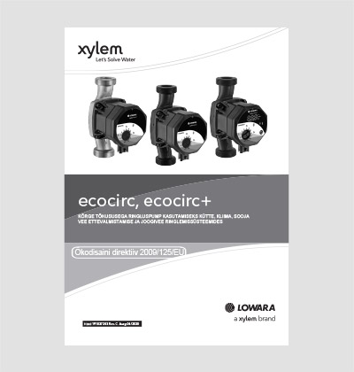 XYLEM ecocirc S, M, L kataloog