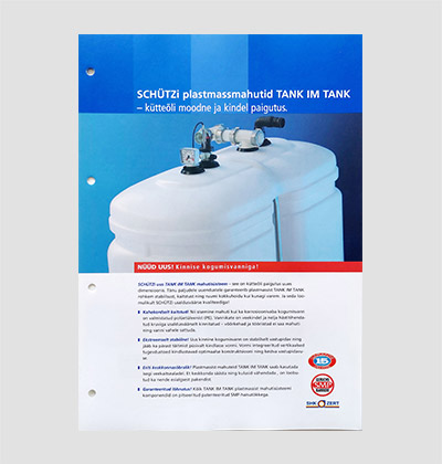 SCHÜTZ plastmassmahuti TANK IM TANK tooteleht