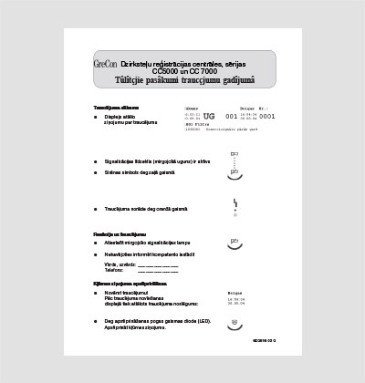 Kohesed meetmed alarmiteadete puhul CC5000 ja CC7000 R/B (LV)