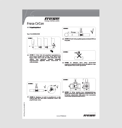 Frese CirCon DN15 – DN20 paigaldusjuhend