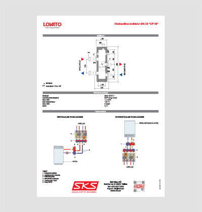 LOVATO hüdrauliline kollektor DN20 “CP 60” paigaldusjuhend