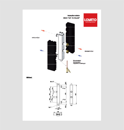 LOVATO Hüdrauliline kollektor DN25 “CP 70 PLUS” paigaldusjuhend