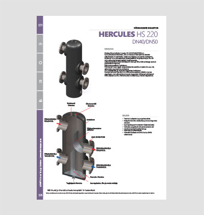 LOVATO Hüdrauliline kollektor HERCULES HS 220 DN40/DN50 tooteleht