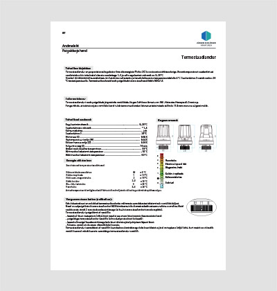 Jürgen Schlösser termostaadianduri andmeleht / paigaldusjuhend