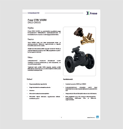 Frese liiniseadeventiilid STBV VODRV DN15-DN500